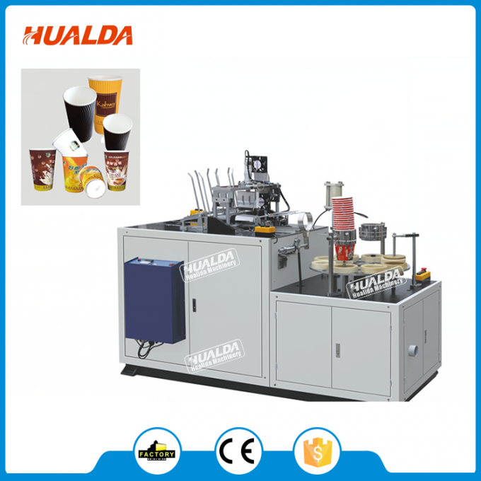 Máquina automática do copo de papel de parede do dobro de Thermoforming diâmetro da parte inferior do copo de 75 milímetros