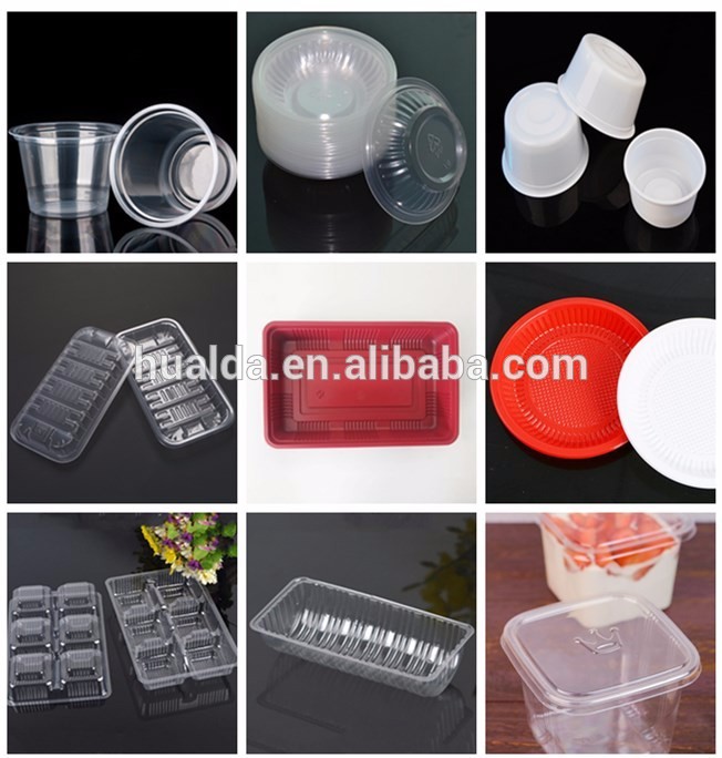 Tampa plástica descartável Thermoforming do produto de copos que faz a maquinaria
